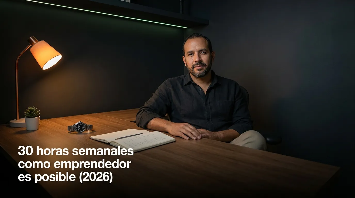 30 horas semanales como emprendedor es posible (2026)