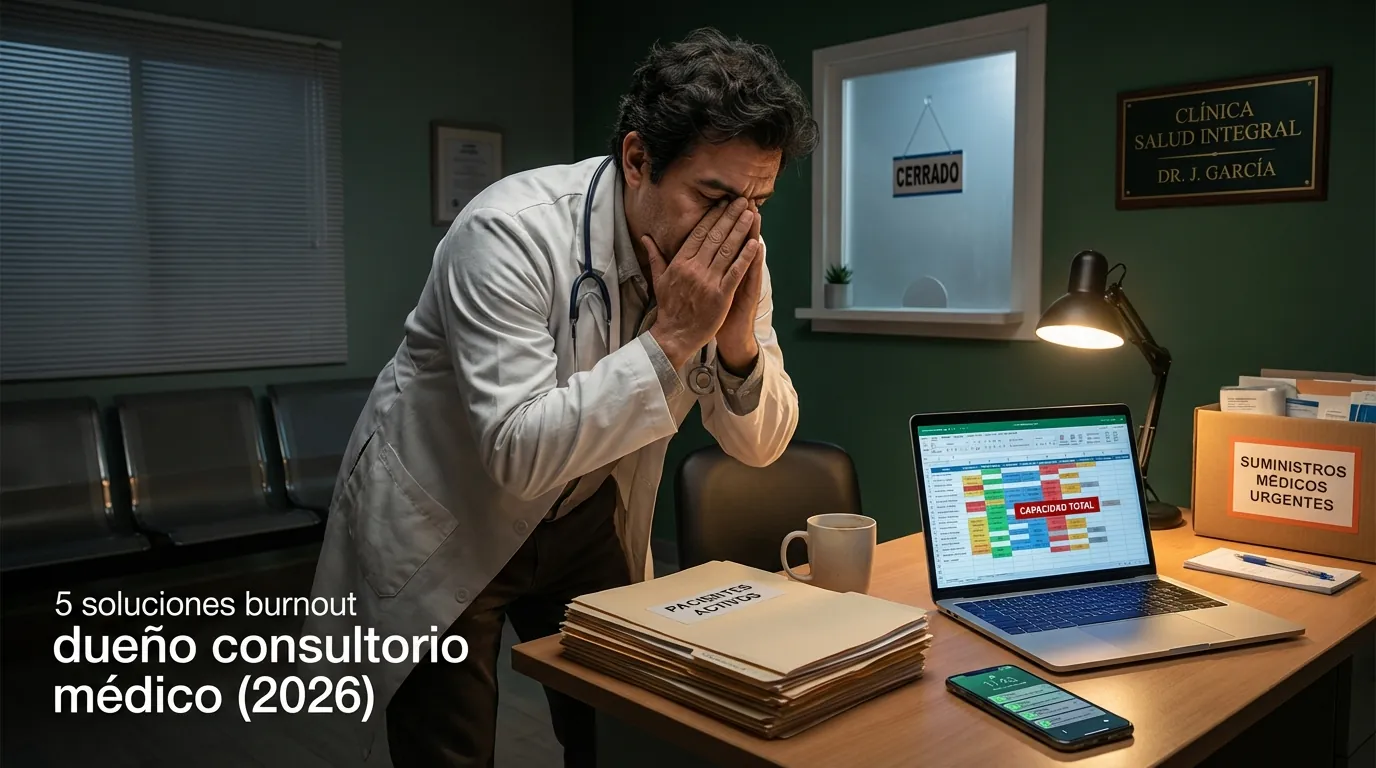 5 soluciones burnout dueño consultorio médico (2026)
