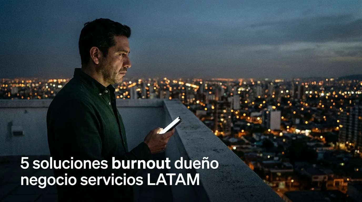 5 soluciones burnout dueño negocio servicios LATAM