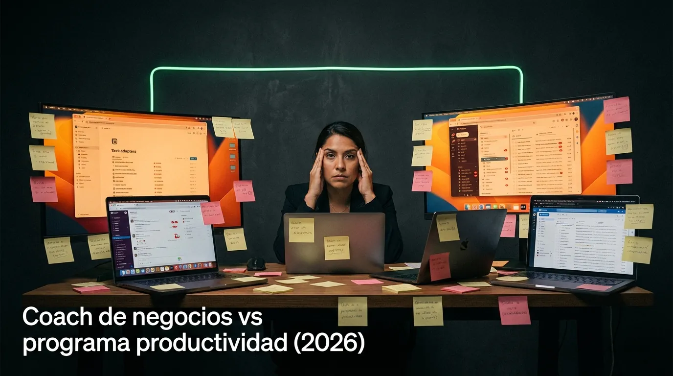 Coach de negocios vs programa productividad (2026)