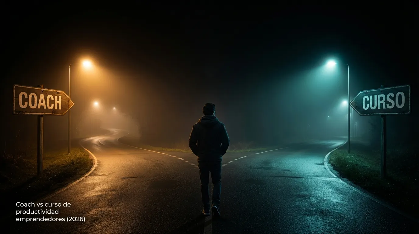 Coach vs curso de productividad emprendedores (2026)