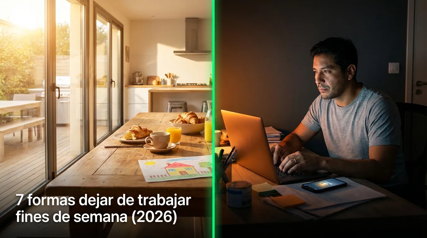 7 formas dejar de trabajar fines de semana (2026)