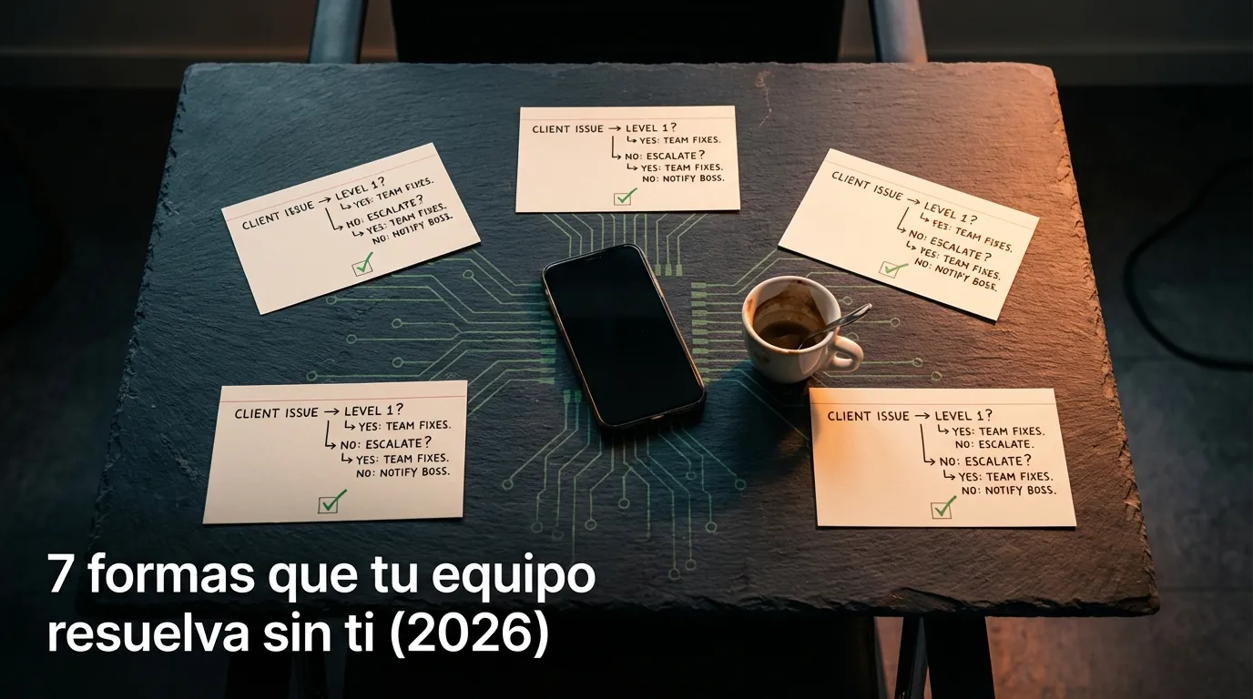 7 formas que tu equipo resuelva sin ti (2026)