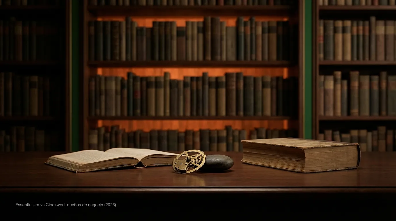 Essentialism vs Clockwork dueños de negocio (2026)
