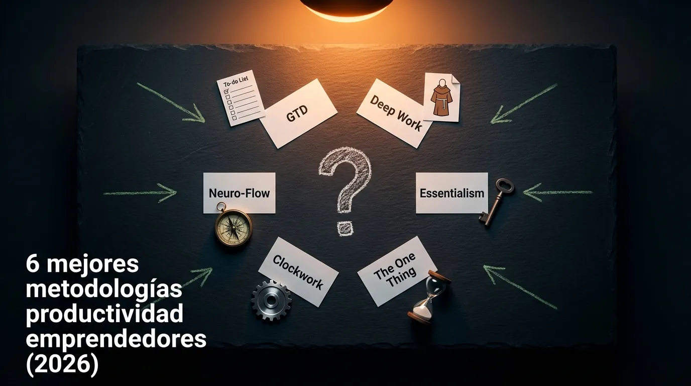 6 mejores metodologías productividad emprendedores (2026)
