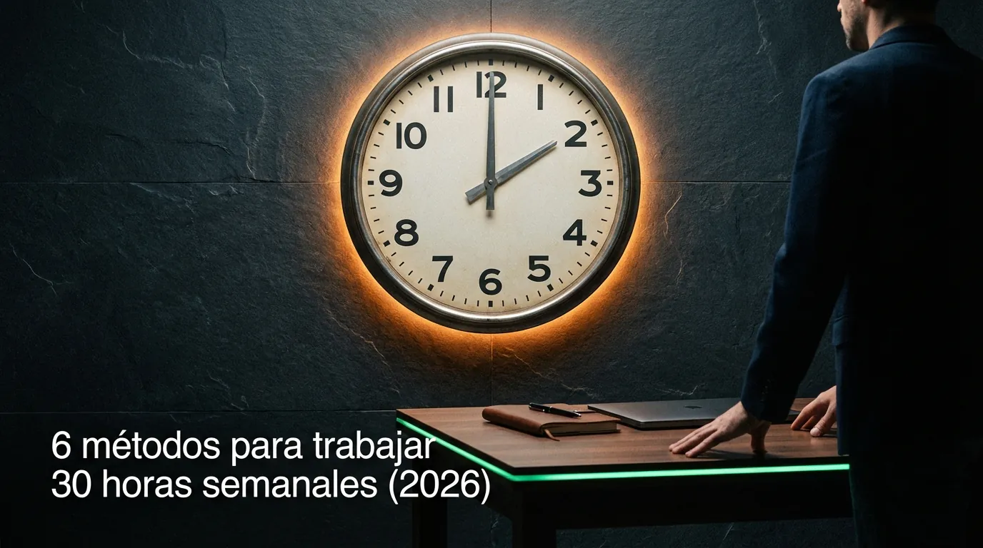 6 métodos para trabajar 30 horas semanales (2026)