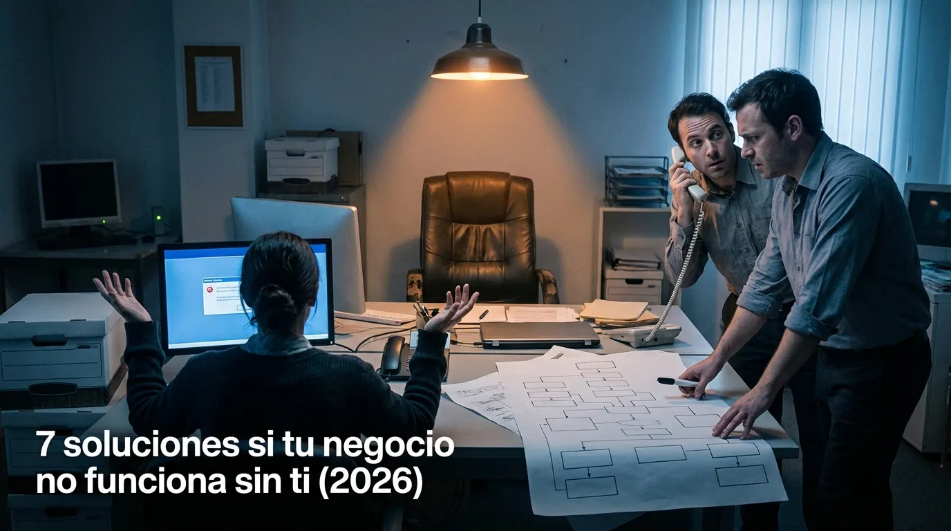 7 soluciones si tu negocio no funciona sin ti (2026)