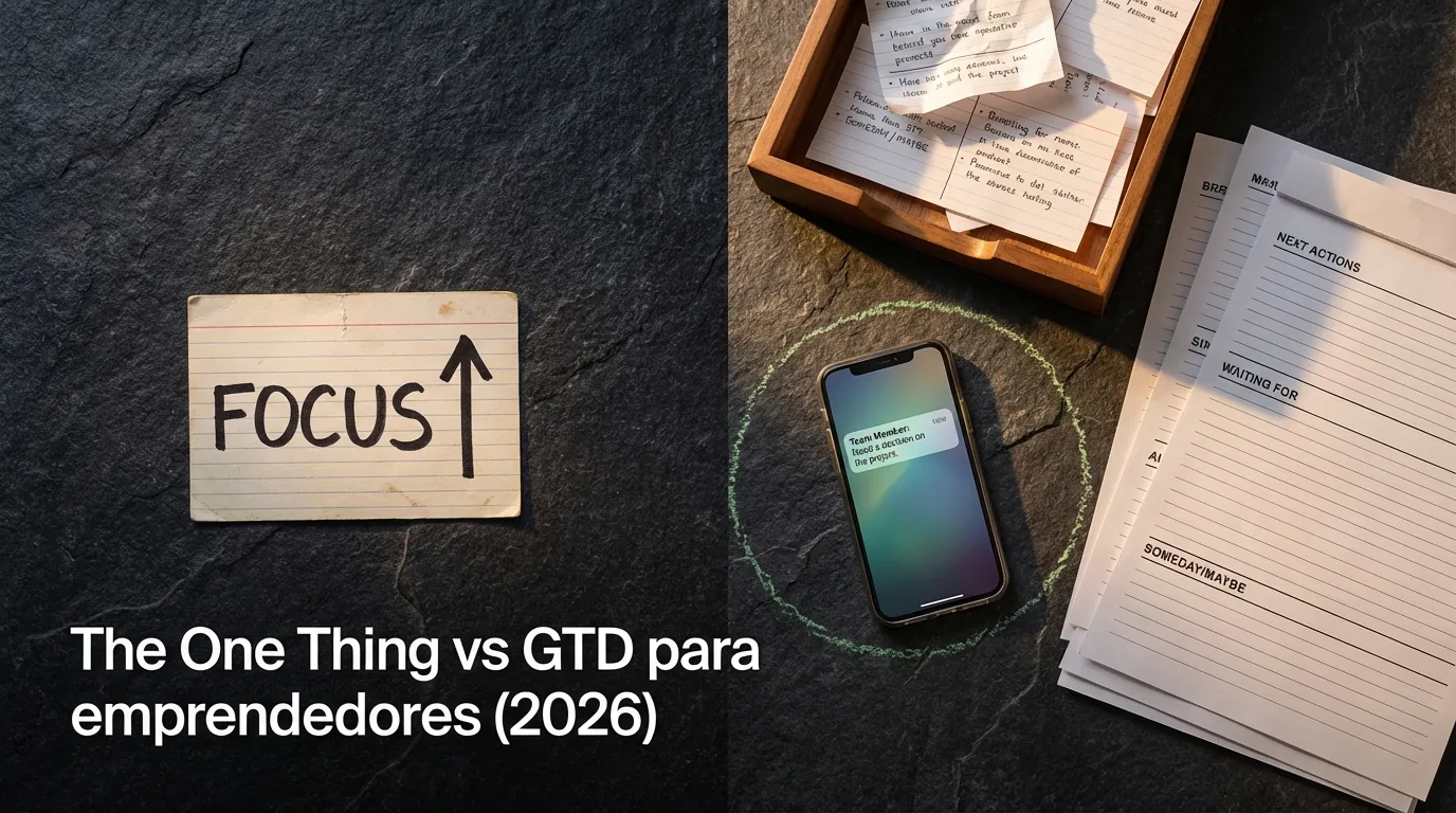 The One Thing vs GTD para emprendedores (2026)