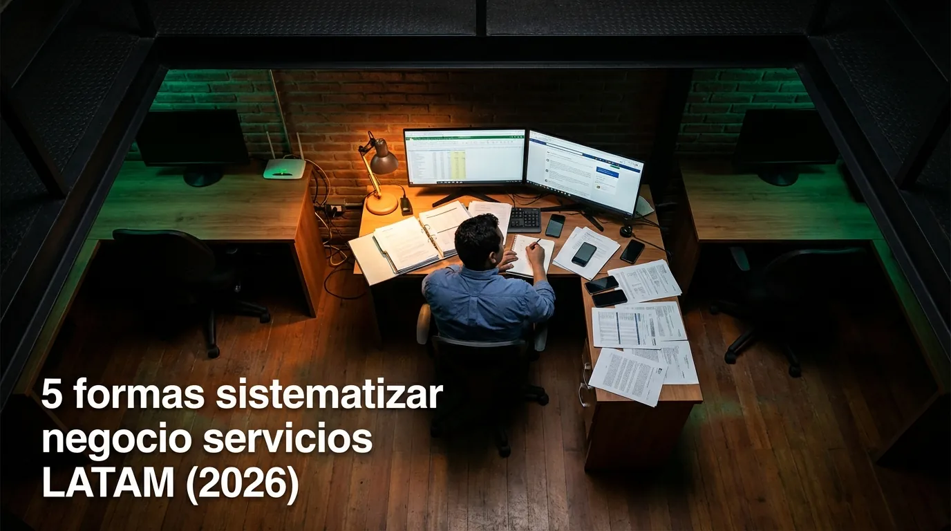 5 formas sistematizar negocio servicios LATAM (2026)