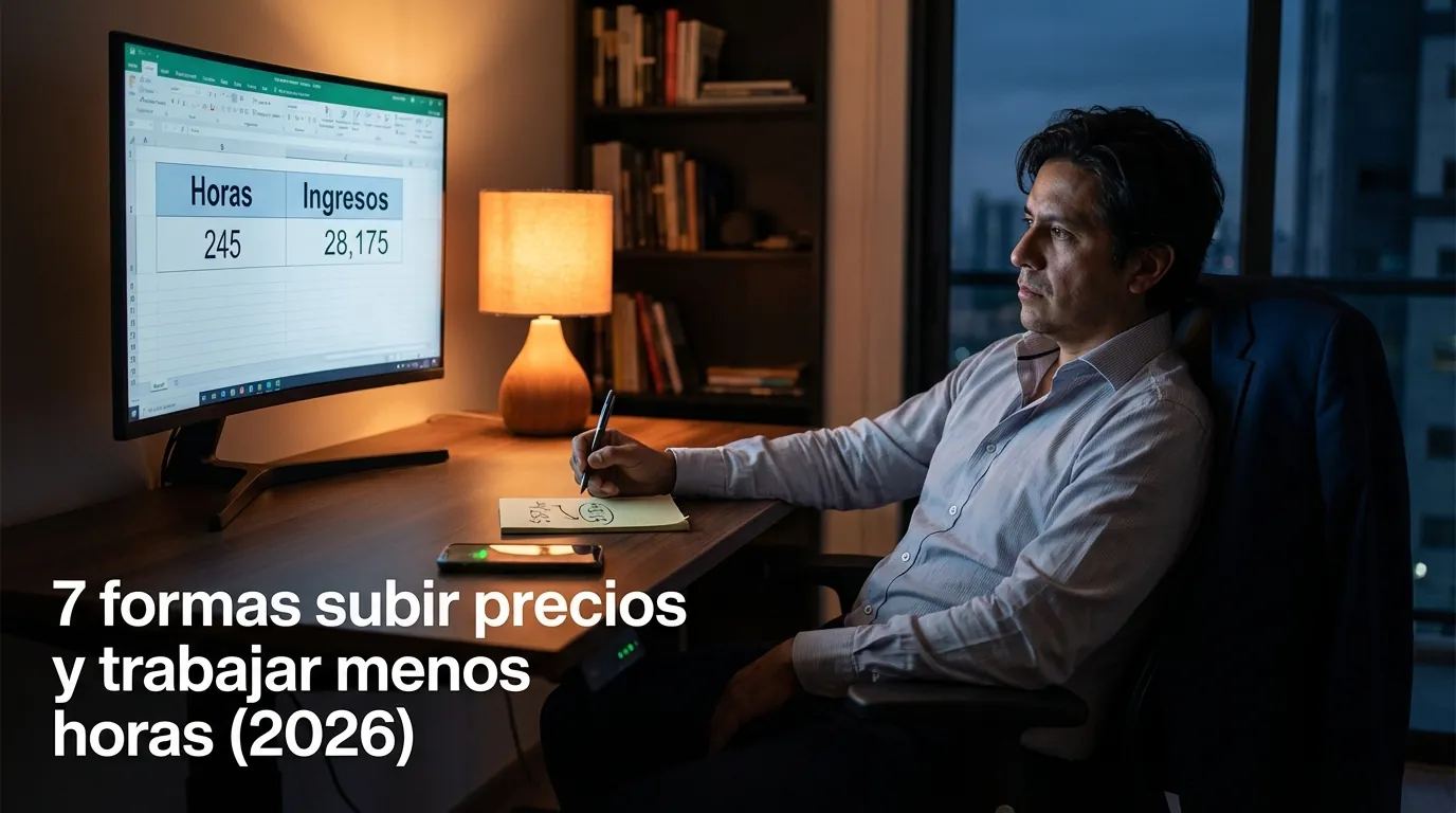 7 formas subir precios y trabajar menos horas (2026)