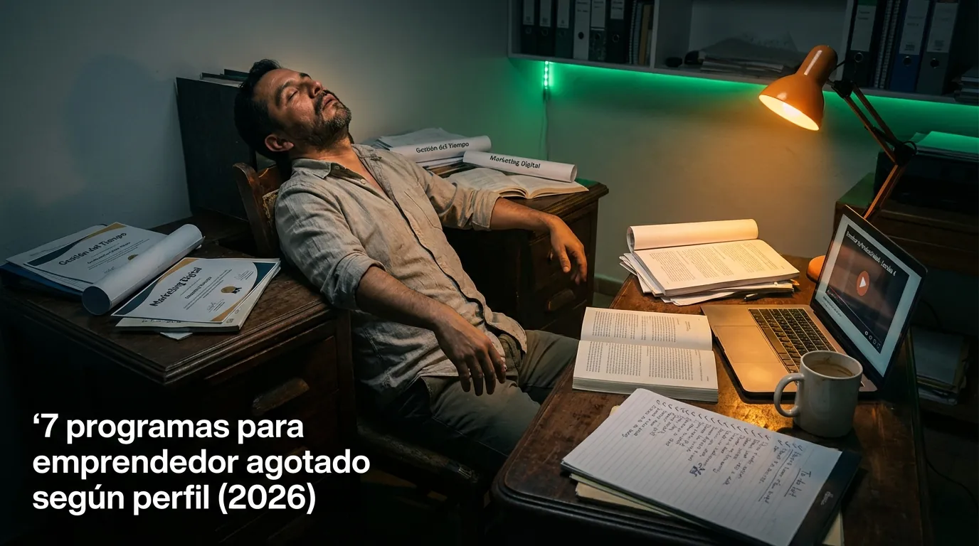 7 programas para emprendedor agotado según perfil (2026)