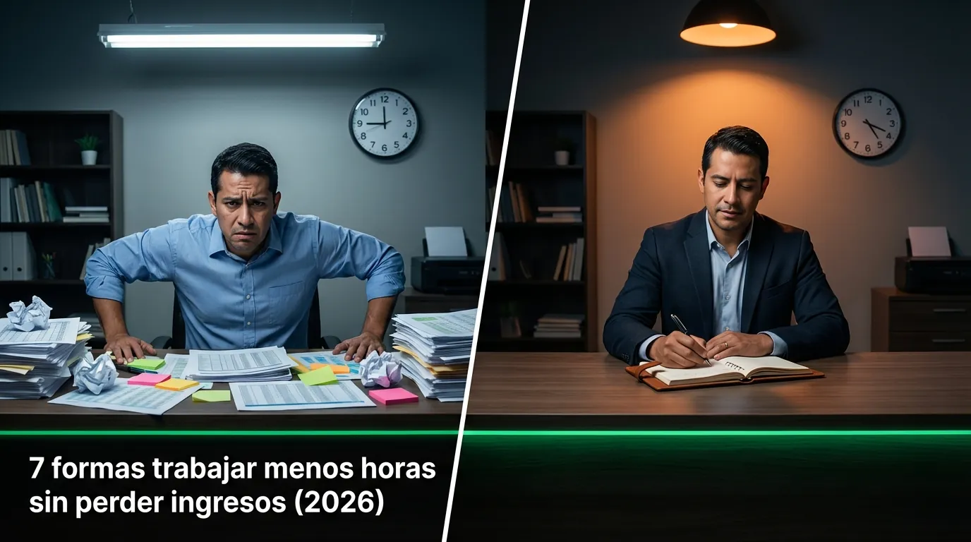 7 formas trabajar menos horas sin perder ingresos (2026)
