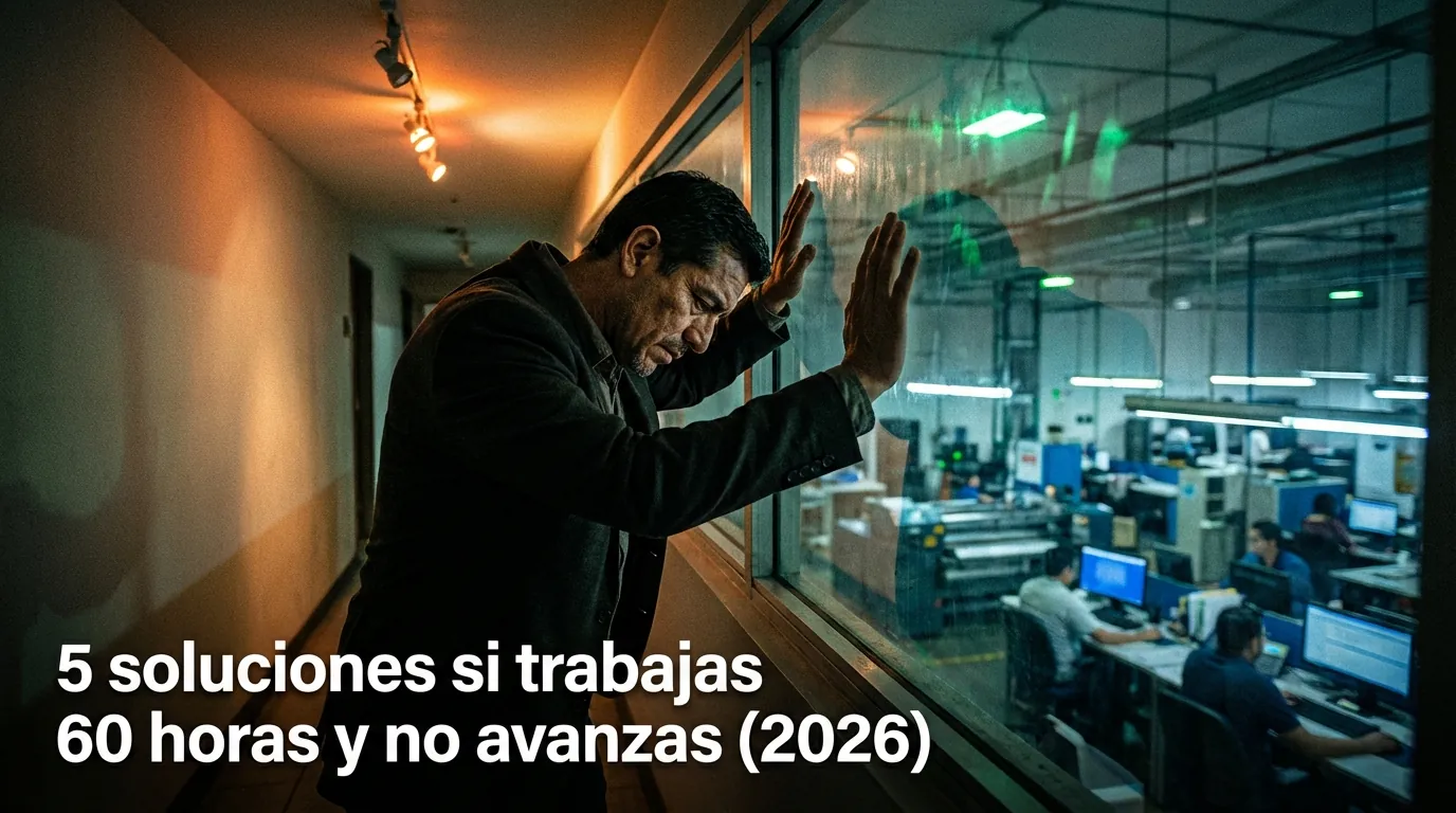 5 soluciones si trabajas 60 horas y no avanzas (2026)