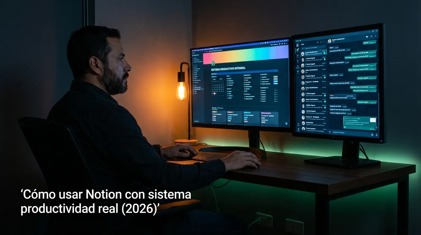 Cómo usar Notion con sistema productividad real (2026)