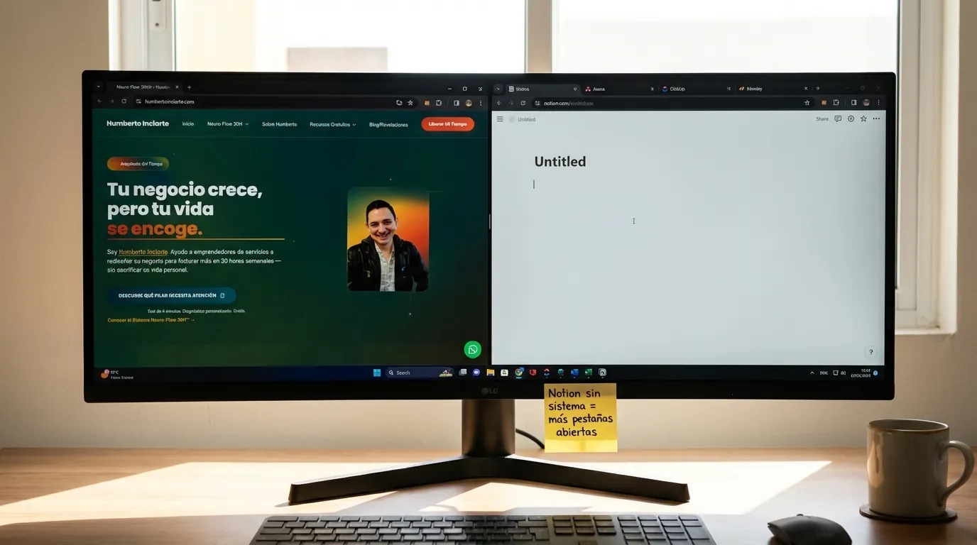 Notion para gestionar negocio de servicios sirve - Vista previa del programa